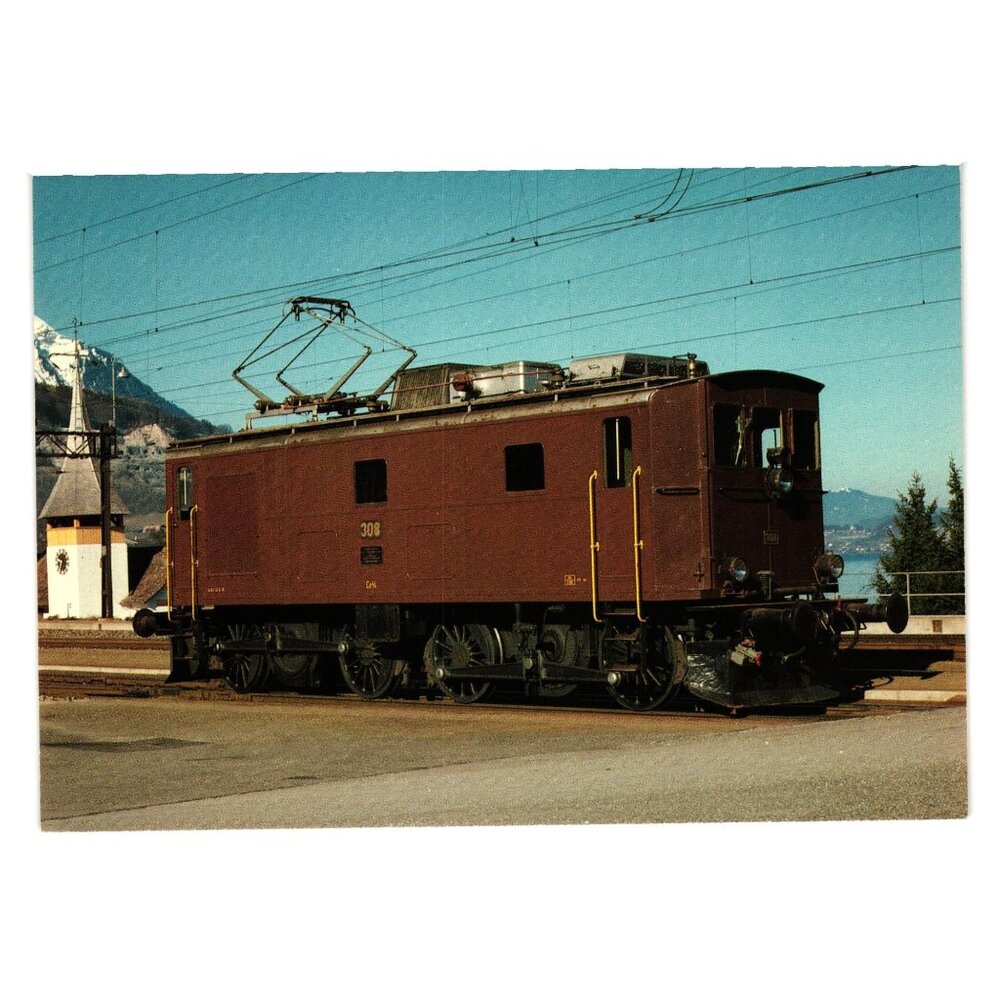 Berner Alpenbahn BLS Locomotive Postcard SLM BBC 1920 Electric Train Switzerland
